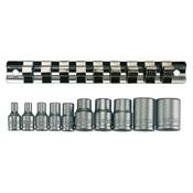 Teng M3814 Socket Clip Rail TX-E Set of 10 3/8in &amp; 1/4in Drive image