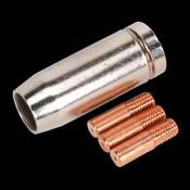 Sealey MIG953 Conical Nozzle x 1 Contact Tip 0.6mm x 3 MB14 image