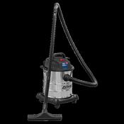 Sealey PC195SD 20L Vacuum Cleaner Wet &amp; Dry Stainless Steel Drum 1200W/230V
