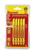Starrett Wood Cutting Jigsaw Blades BU38-5 Unified Shank 75MM 3" 8 TPI Bi-Metal Saw Blade Set (5Pcs) image