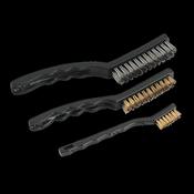 Sealey AK9801 Wire Brush Set Auto Engineer's 3pc image
