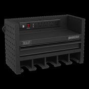 Sealey AP22SRBE Power Tool Storage Rack 560mm with Drawer &amp; Power Strip