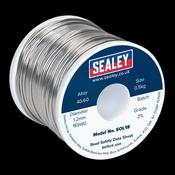 Sealey SOL18 Quick Flow Solder Wire 1.2mm/18SWG 0.5kg Reel image