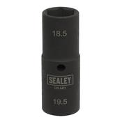 Sealey SX1819 80mm 1/2"Sq Drive 18.5/19.5mm Double Ended Deep Impact Socket image