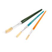 Assorted Round Short Hog Hair Paint Brushes 30pk