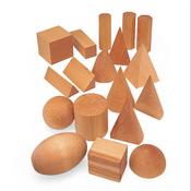 Geometric Solid Wooden Shapes 12pk image