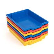Gratnells Storage Trays 6 Pack Multicoloured Shallow