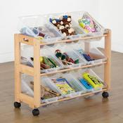 Tilted Tray Mobile Tidy With 9 Trays