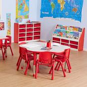 Valencia Flower Classroom Table Red