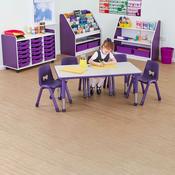 Valencia Rectangular 6 Seater Table Purple