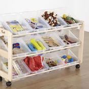 Tilted Tray Mobile Tidy With 12 Trays