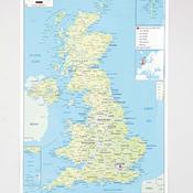 UK Physical Map A1
