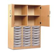 Shallow Trays and Cupboard Combination Unit