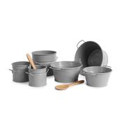 Metal Cans and Tubs 6pcs