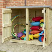 Outdoor Wooden Storage Cubby Set of 2