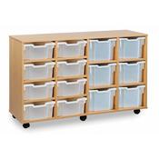 Tray Storage Unit W/ 8 Deep 6 Extra Deep Trays
