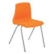 Metalliform NP Chair Seat Ht 350mm Orange Speck'd Grey Frame