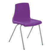 Metalliform NP Chair Seat Ht 430mm Purple Speck'd Grey Frame