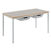 Rect Tray Table L110cm H53cm Grey Top Beech MDF Edge