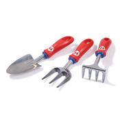 Hand trowel, fork and rake set
