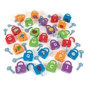 Learning Locks Padlock and Keys Matching Alphabet