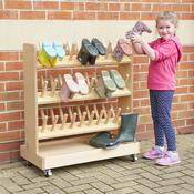 Outdoor Wooden Wellie Rack