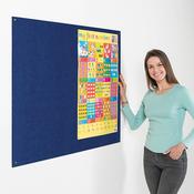 Eco Frameless Noticeboard H1200 x W1800mm Blue image