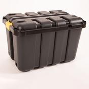 Black Storage Container on Wheels