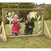 Outdoor Acrylic Painting Window in Wooden Frame