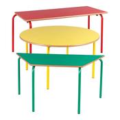 Rectangle Coloured Frame Classroom Table