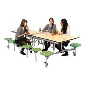 12 Seater Rect Folding Table Blue H685mm Blue Top image
