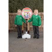 Buddy Stop Playground Sign Wall Mountable Diameter 45cm