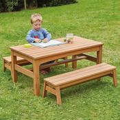 Outdoor Childrens Low Table &amp; Benches Set