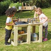 Outdoor Wooden Messy Mud Kitchen