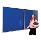 Tamperproof Lockable Noticeboards H1200 x W1800mm Blue image