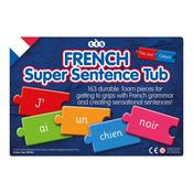 French Objects And Colours Foam Sentence Building Pieces