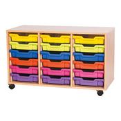 18 Tray Storage Unit Multicoloured