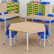 Trapezoidal Fully Welded Tables