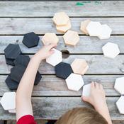 Wooden Hexagon Construction Set