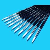 White Synthetic Sable Brushes Size 8 - pack of 10