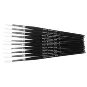 White Synthetic Sable Brushes Size 6 - pack of 10