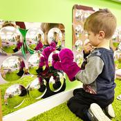 Large 9 Domed Acrylic Mirror Panel