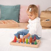 Small Wooden Mirror Tray