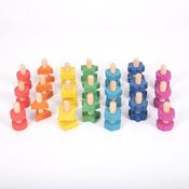 Rainbow Wooden Nuts &amp; Bolts Pack 21
