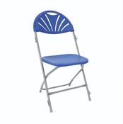 2000 Series Fan Back Polypropylene Folding Chair Blue image