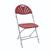 2000 Series Fan Back Polypropylene Folding Chair Burgungy image