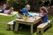 Rectangular Table &amp; Bench Set PreSchool