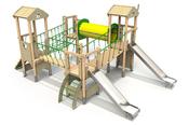 Timber Tower Quad 2 with Plastic Slide