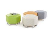 Hexagonal Seating Quilted Vinyl 