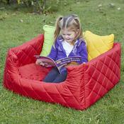 Outdoor Quilted Cushion Pod Lime image